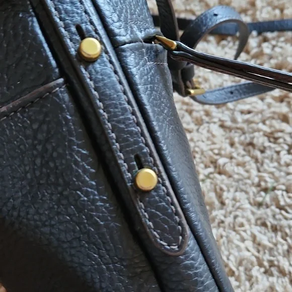 Fossil black and brown pebbled leather crossed bag - Picture 7 of 14